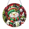 (US Local) DIY Xmas Diamond Painting Ornament with Clock Function Creative Craft