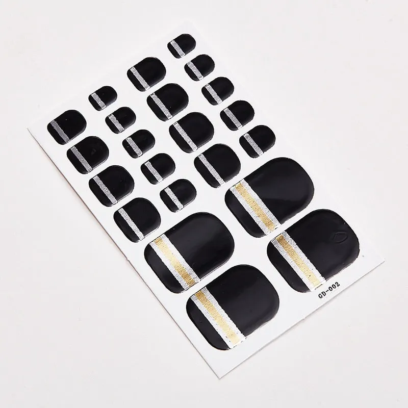 22 Tips/Sheet Shiny Nail Decoration Nail Adhesive Nail Accesoires Nail Art Decoration Nailart Sticker Adesivos Nail Tape