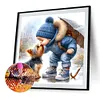 Little Boy Kissing Puppy-Full Round Diamond Painting 40*40CM