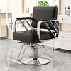 [US Local Warehouse] Hairdresser Barber Salon Chair Capacity 420 Lbs Barber Chair with Heavy Duty Hydraulic Pump 360 Swivel Adjustable Styling Equipment for Barbershop Home Hairdresser (Silver)