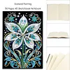 (US Local)Flower Special Shaped Diamond Painting Journal Notebook for Adults Students