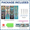 (US Local)8Pcs DIY Dragonfly Diamond Painting Art Bookmarks with Crystal Pendants for Gift