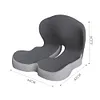 Memory Foam L-Shaped Integrated Seat Cushion with Lumbar Support Sitting Pillow