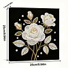 (25x25cm)DIY Pearl Painting Flower Framed Handmade Pearl Material Art Kit Living Room Decor