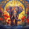 (Multi-Style)Flower Animal Glass Painting-Paint by Numbers Acrylic Painting 40*40CM