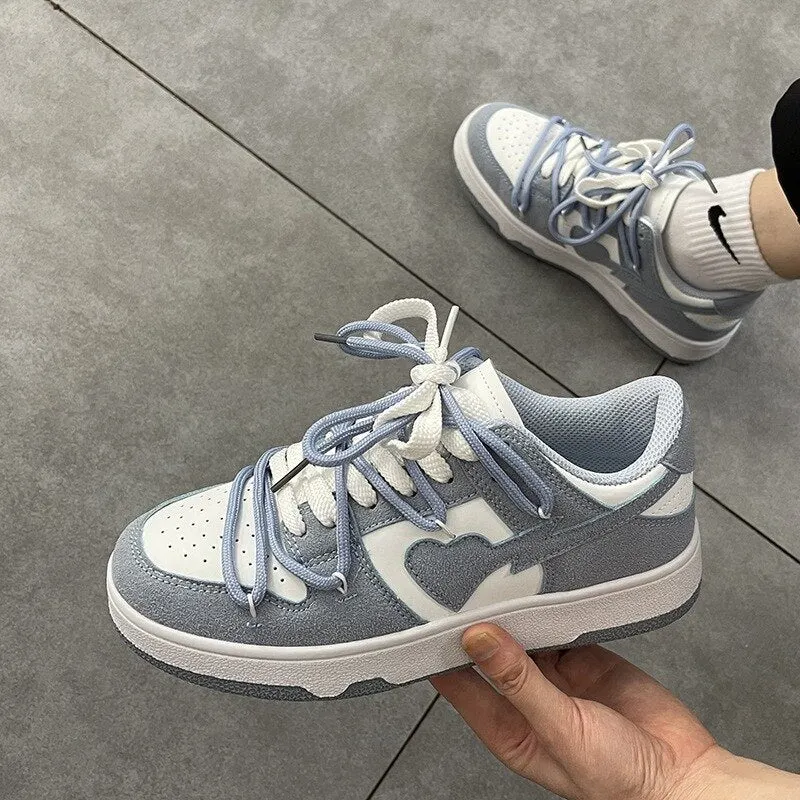 2022 Men Women Skateboard Sneakers Fashion Trainers Womens Chunky Dunk Sneakers Korean Tenis Female Lace Up Casual Shoes