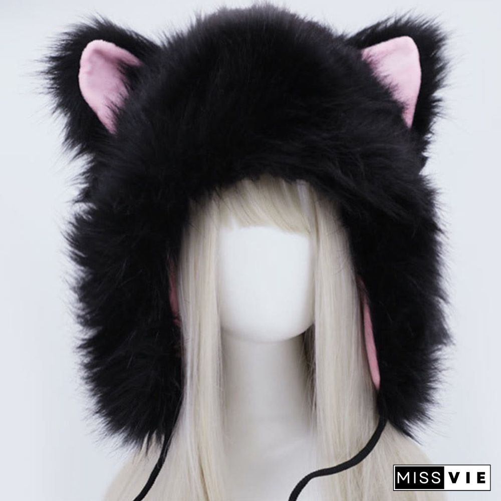 Kawaii Kitty Ears Plush Hat
