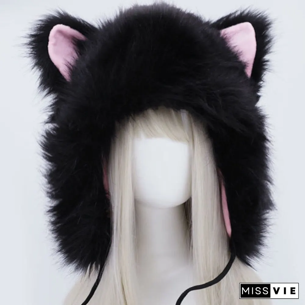 Kawaii Kitty Ears Plush Hat