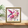 Bird DIY Special Shape Double sided Print Clear Diamond Art Kit Wooden Framed Diamond Painting Kit(22x22cm)