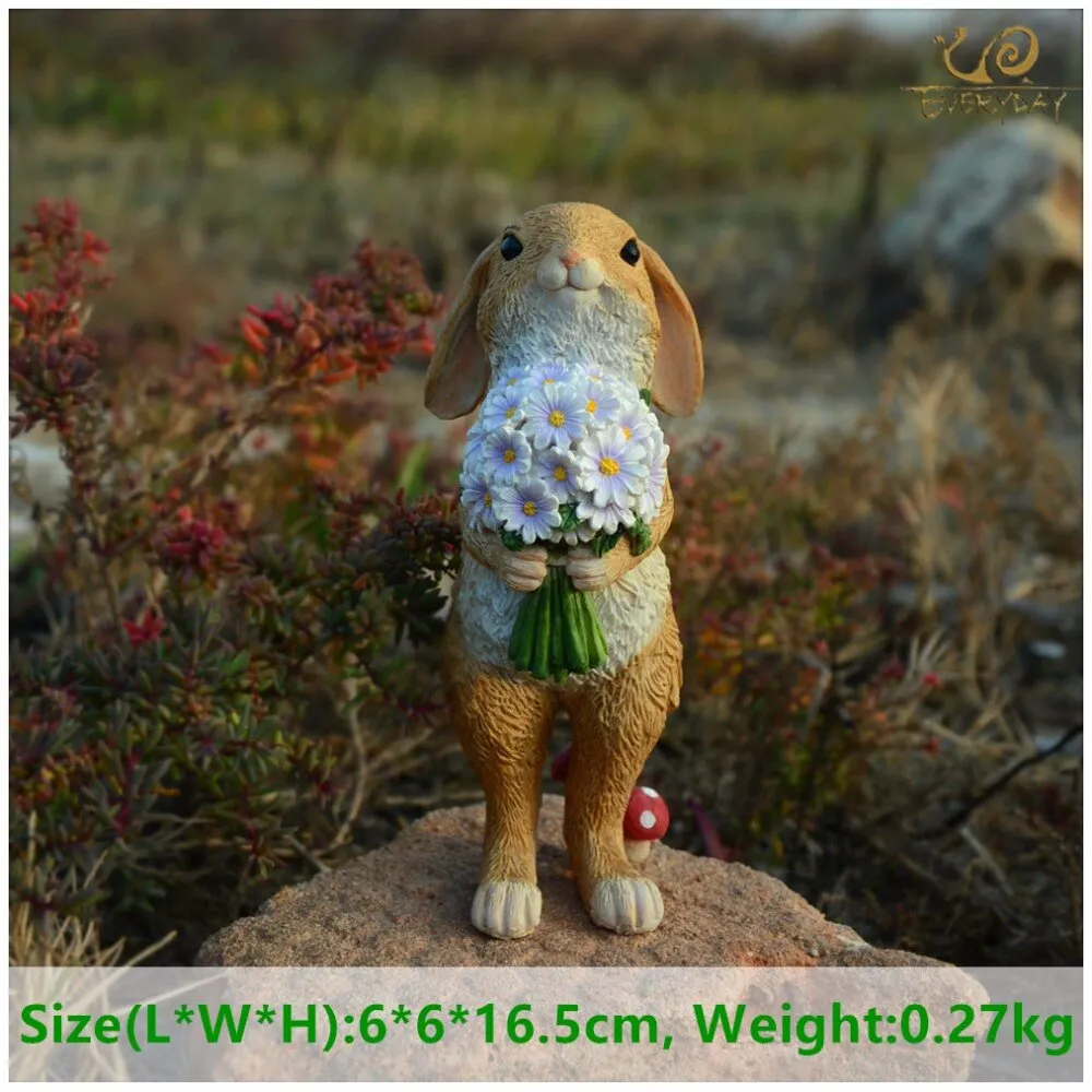 Everyday Collection cute Easter rabbit Desk decoration fairy garden bunny animal figurine home decor Valentine's Day gift