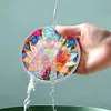 [Upgrade]4Pcs Acrylic Special Shape Lotus DIY Waterproof Diamond Painting Coaster