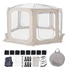 [US Local Warehouse] Bubble Tent for 6-8 Person Portable Transparent Igloo Tent Dome 12x7ft with Rain Cover & Storage Bag Bubble House for Camping Parties and Stargazing