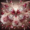 (US Local)Paint By Numbers Kit On Canvas DIY Oil Art Butterfly Picture Home Decor40x40cm