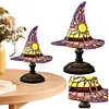 Stained Glass Witch Hat Lamp LED Creative Table Lamp Night Light for Home Decor
