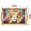 DIY Diamond Painting Wooden Tray Food Tray with Handle Living Room Decoration Donut Wooden Tray Kit