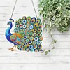 Diamond Painting Acrylic Double-side Peacock Pendant Hanging Gem