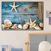 Peinture diamant de perceuse ronde en filet &eacute;toile de mer-40 * 60cm (grande taille)