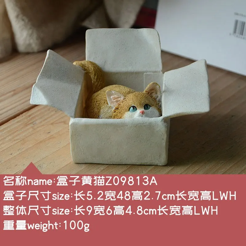 Everyday Collection Cute Cartoon Cat Animal Figurine Miniature Fairy Desk Ornament Modern Home  Decoration Gifts for Girls