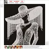 Elegant Lady In Top Hat - Partial Special Shaped Diamond Painting 30*30cm
