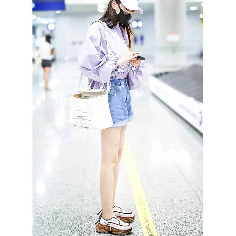 CXJYWMJL Genuine Leather Women Platform Loafers Spring British Style Martin Single Shoes Female Thick Sole Fashion Casual Shoes