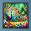 Diamond Painting -DIY Round Drill Peacock(40x40cm)