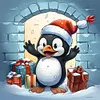 【Limited Stock Sale】Penguin-Paint by Numbers Acrylic Painting 40*40CM