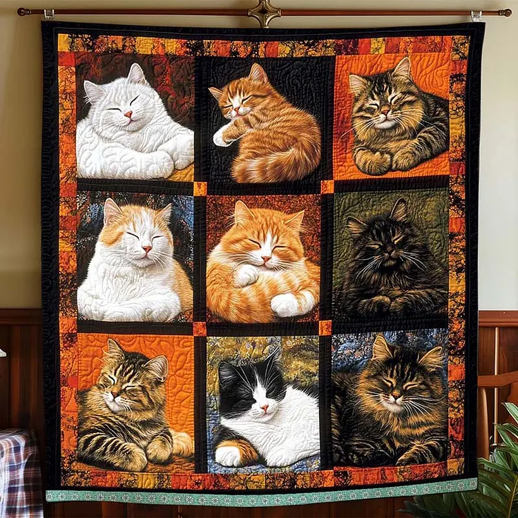 Sleeping Cat Collection Blanket - D251 - Premium Blanket The Cold Blanket