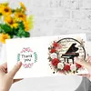 (US Local)6PCS DIY Piano Flower Diamond Art Greeting Cards Congratulations Cards & Gifts