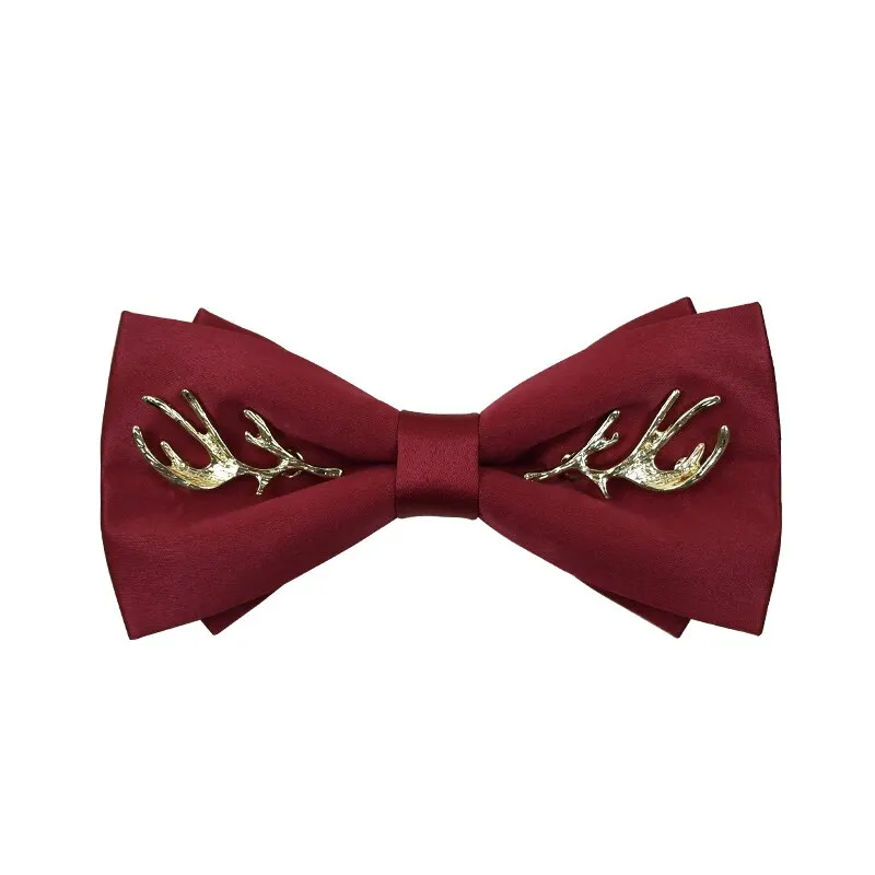 Upscale White Shirt Tassel Chain Rhinestone Bow Tie Bowtie Wedding Best Man Bowknot Red Luxury Tie Formal Dress Gifts for Men