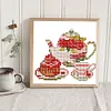 12pcs Flowers DIY Mini Round Diamond Painting Table Decor No Frame15x15cm