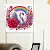 >SALE<5D DIY Full Round Drill Diamond Painting Swan Kit Home Art Decoration 30x30cm
