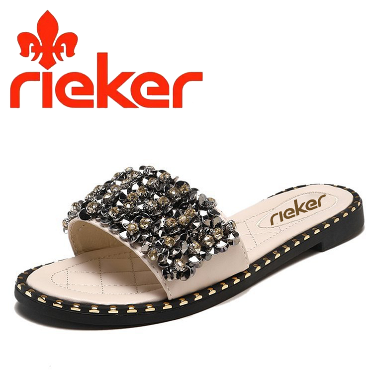 2024-ES RIEKER&reg; NŐI KEREK ORR&Uacute; FLITTERES SZAND&Aacute;L &Eacute;S PAPUCS, K&Eacute;NYELMES, LAPOS BŐR
