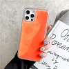 Luminous Apple Phone Case Quicksand Phone Case Solid Color Anti-drop Couple Apple Phone Protective Case