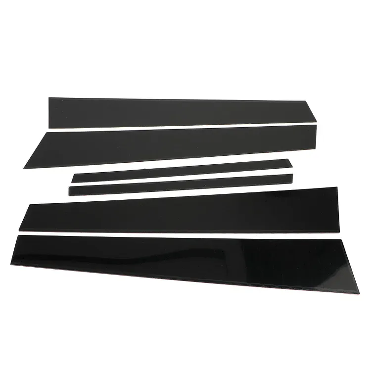 Black Pillar Posts 6pcs Cover Door Trim Window Decal For Honda Accord 2008-2012 Generic
