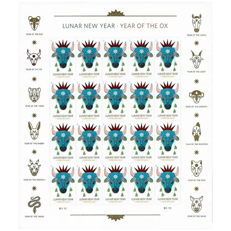 (2021) USPS Lunar New Year: Year Of The Ox Stamps