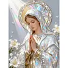 (30x40cm)DIY Virgin Mary Framed Handmade Pearl Painting Art Craft Kit Living Home Decor