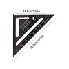 7 Inch Triangle Ruler Aluminum Alloy Metric Imperial Angle Ruler Carpenter Tools