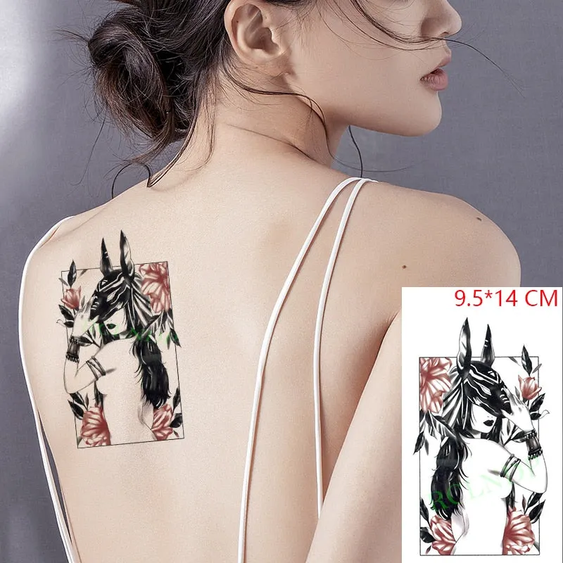Waterproof Temporary Tattoo Sticker Satan Lucifer Circle Steering Fake Tatto Flash Tatoo Hand back Art Tattoos for Boy Women Men