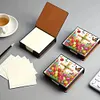 Cross Leather Diamond Art Note Box with 160 Sheets of Paper for Adults Beginners