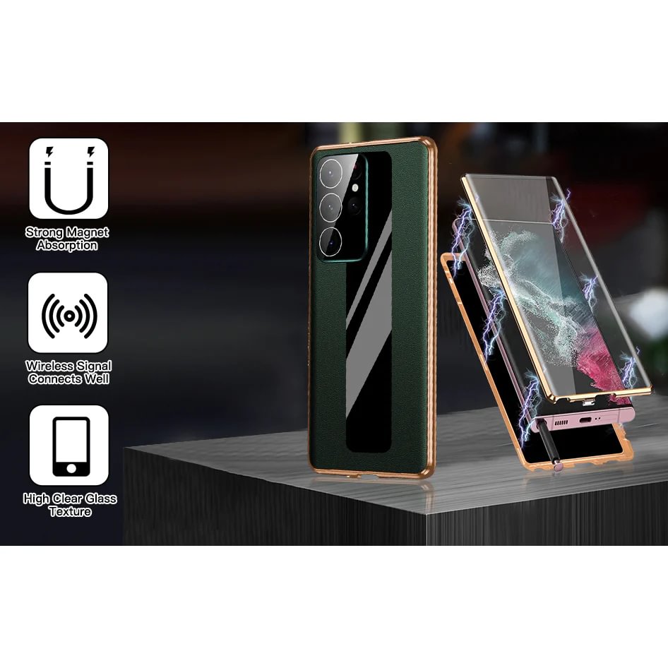 Suitable for Samsung S22/S23 series glass goggles magnetic suction all-inclusive drop-proof mobile phone case