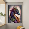 (Big Size)Dragon Read Book - 11CT Stamped Cross Stitch - 40*60cm