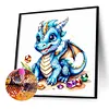 >SALE<5D DIY Full Round Drill Diamond Painting Jewel Happy Dinosaur Home Decor 40x40cm