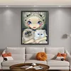 Girl With Ca - 9CT Full Beaded Cross Stitch Kit(54x66cm)