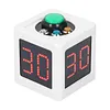 4 Sides Cube Timer with 1.4in Display Digital Countdown Stopwatch Timer 5-Level Brightness No Battery for Poker Casino Chess Tournament