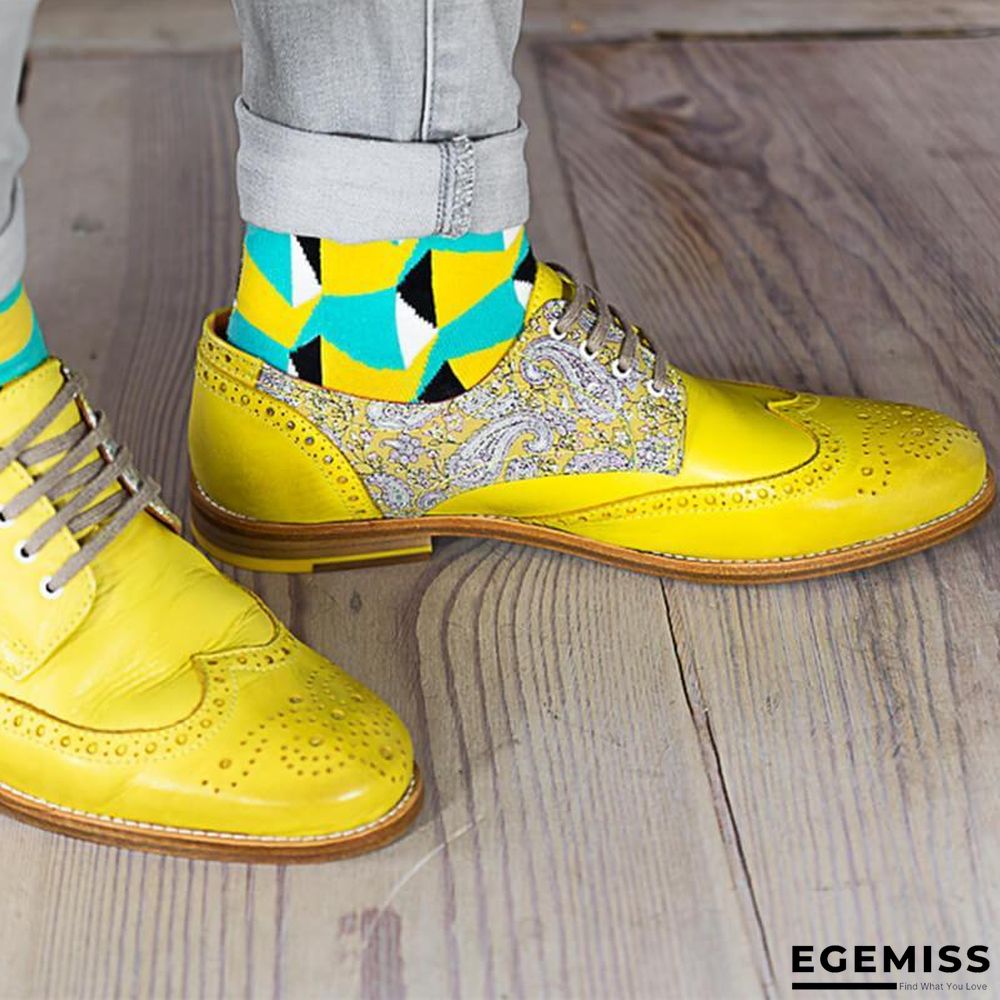 Handmade Paisley Pattern Oxford Leather Shoes | EGEMISS