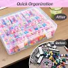 12/24/30pcs Craft Storage Box And Organizer Clear Plastic Bead Organizer Box/Suitable for Jewelry, Crafts, Beads Storage DIY Craft Accessories 