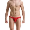 Men's Low Waist Ice Silk Solid Color Brief Panties Breathable Thin Bikini Briefs Underwear