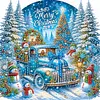 (US Local)6pack Xmas Car-Special Shaped Diamond Painting Kit(30x30cm)