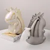 Unicorn Tissue Box Cover,Ceramic Decorative Tissue Box Holder Organizer,Cute Tissue Dispenser Napkin Holder for Bathroom Bedroom Living Room 