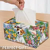 Wooden Colorful Pattern 5D Diamond Painting Tissue Holder Diamond Art Tissue Box